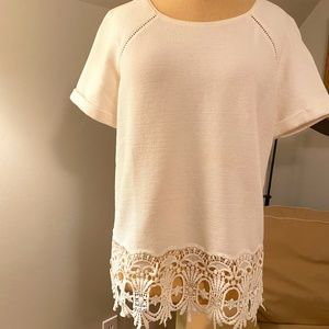 Anthropologie White Cotton Top (S)